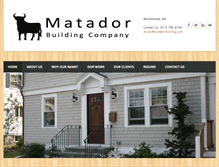 Tablet Screenshot of matadorbuilding.com